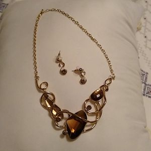 Necklace and earrings